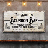 Personalized Bourbon Bar Sign - Tailored Canvases - Flyclothing LLC