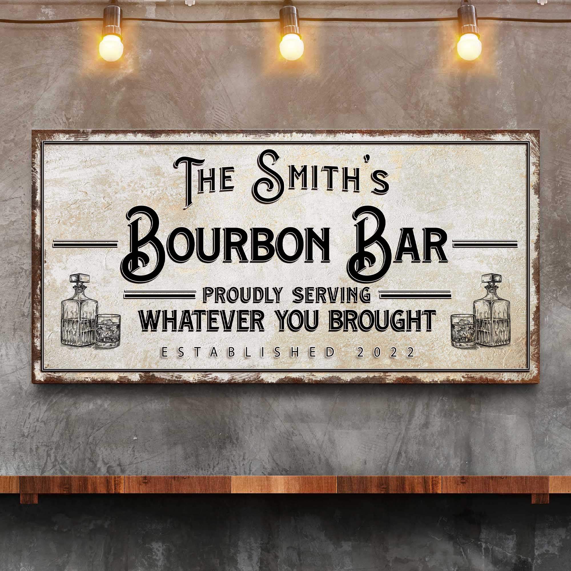 Personalized Bourbon Bar Sign - Tailored Canvases - Flyclothing LLC