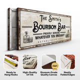 Personalized Bourbon Bar Sign - Tailored Canvases - Flyclothing LLC