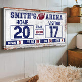 Personalized Football Scoreboard Sign - Tailored Canvases - Flyclothing LLC