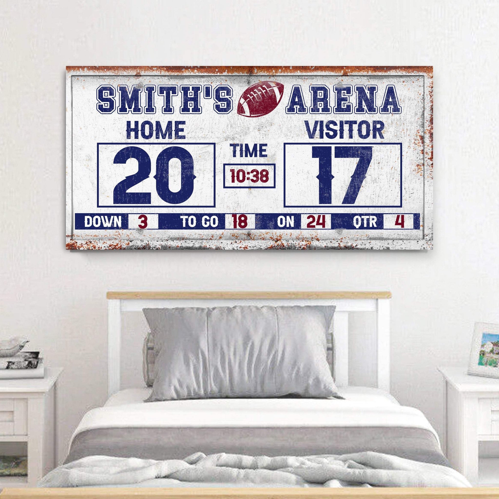 Personalized Football Scoreboard Sign - Tailored Canvases - Flyclothing LLC