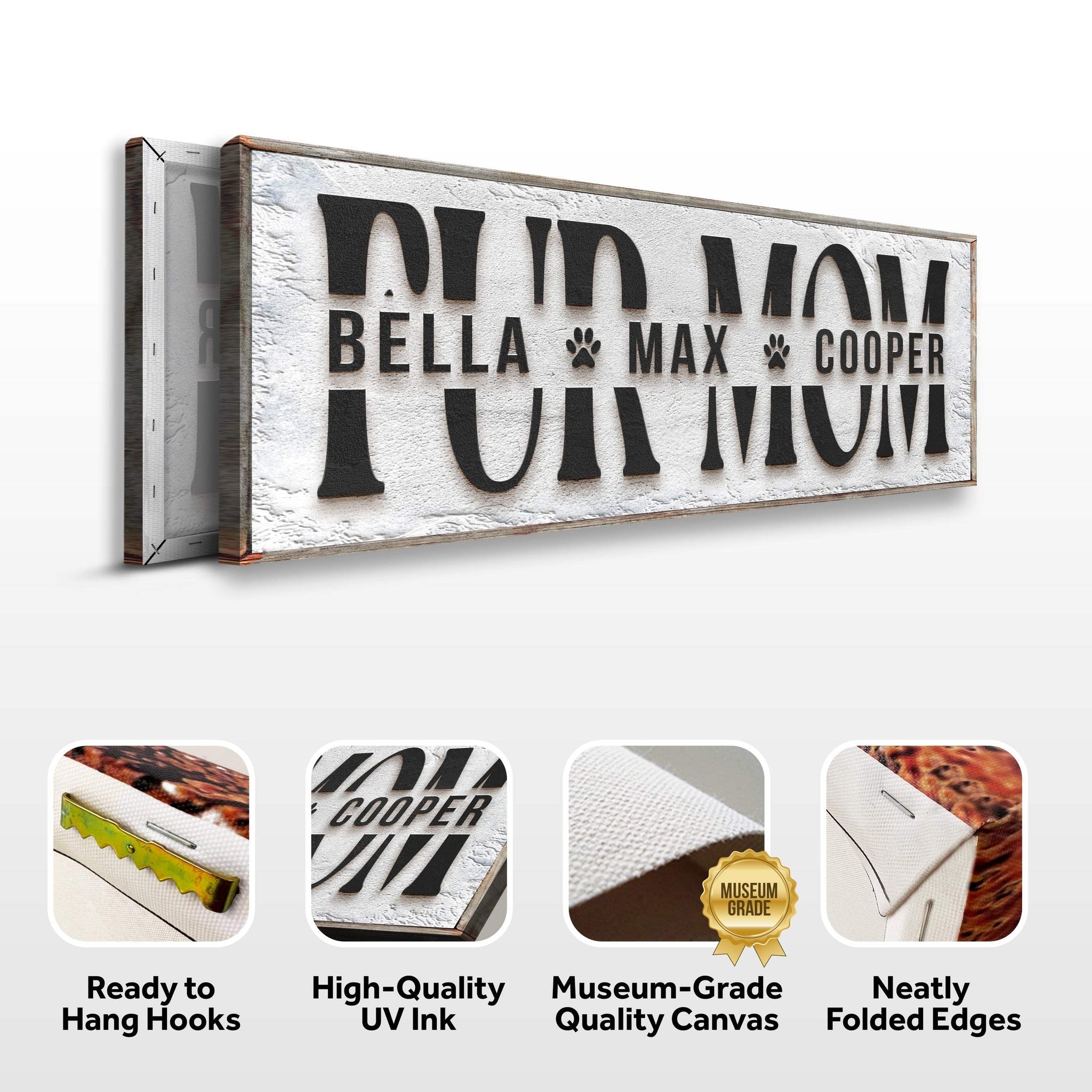 Personalized Fur Mom Sign - Tailored Canvases - Flyclothing LLC