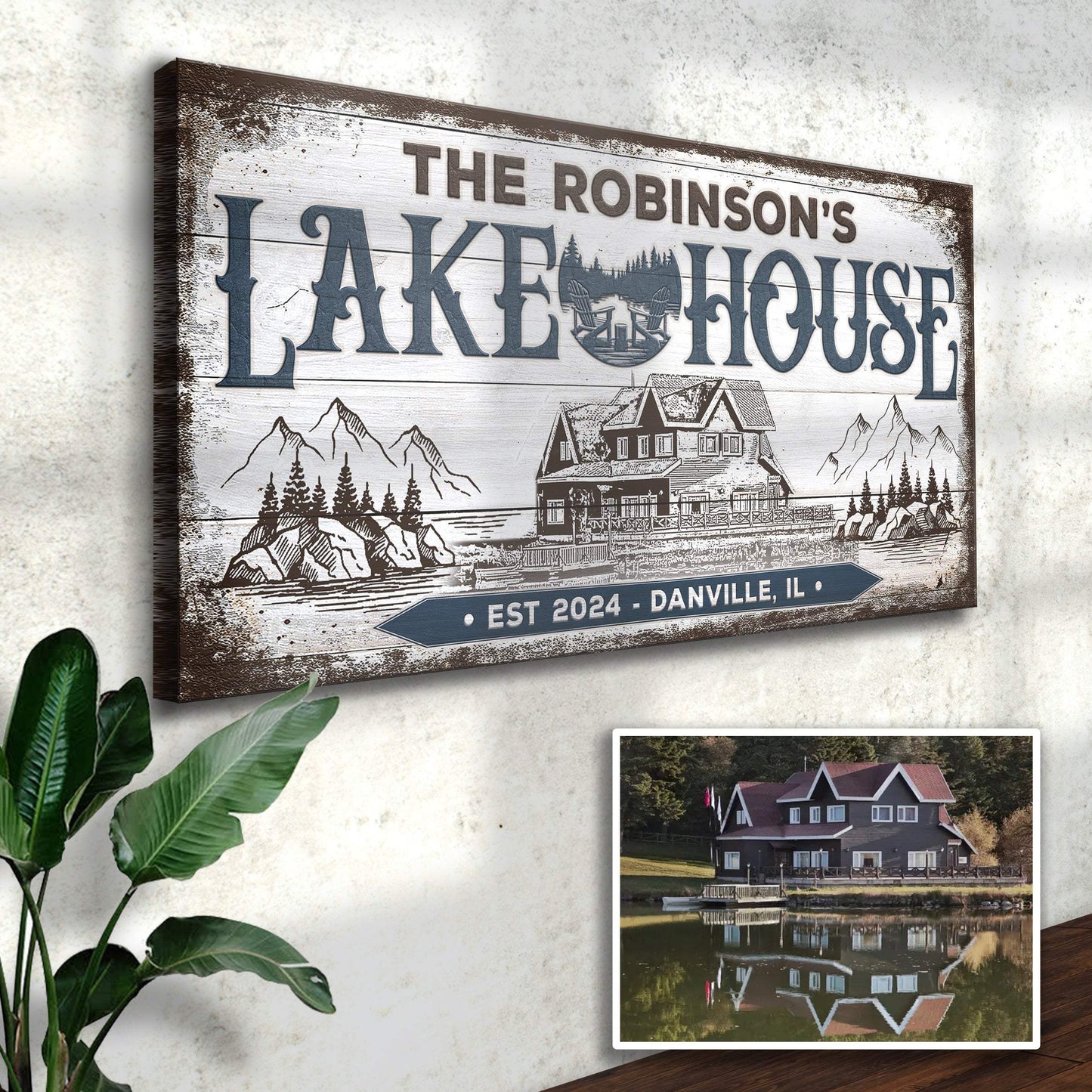 Personalized Lake House Sign II - Tailored Canvases - Flyclothing LLC