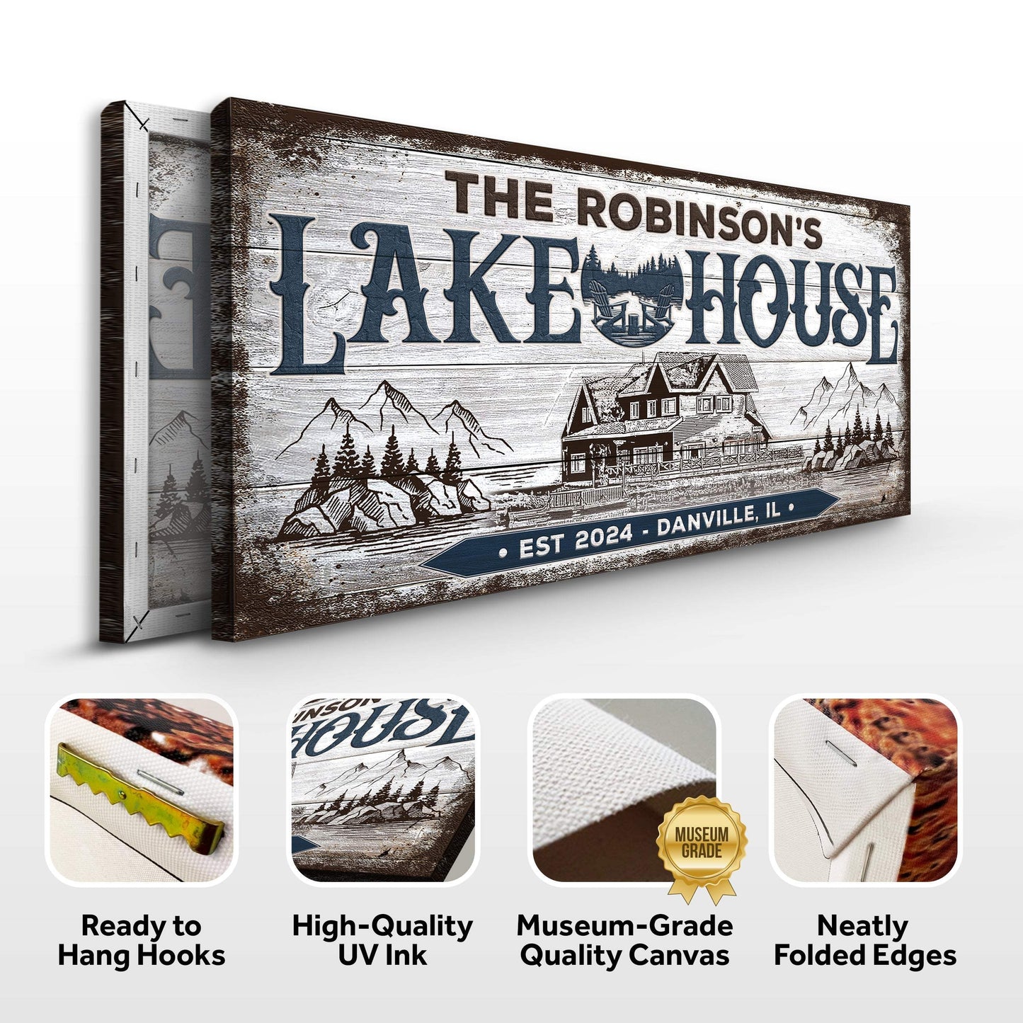 Personalized Lake House Sign II - Tailored Canvases - Flyclothing LLC