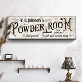 Personalized Powder Room Sign - Tailored Canvases - Flyclothing LLC