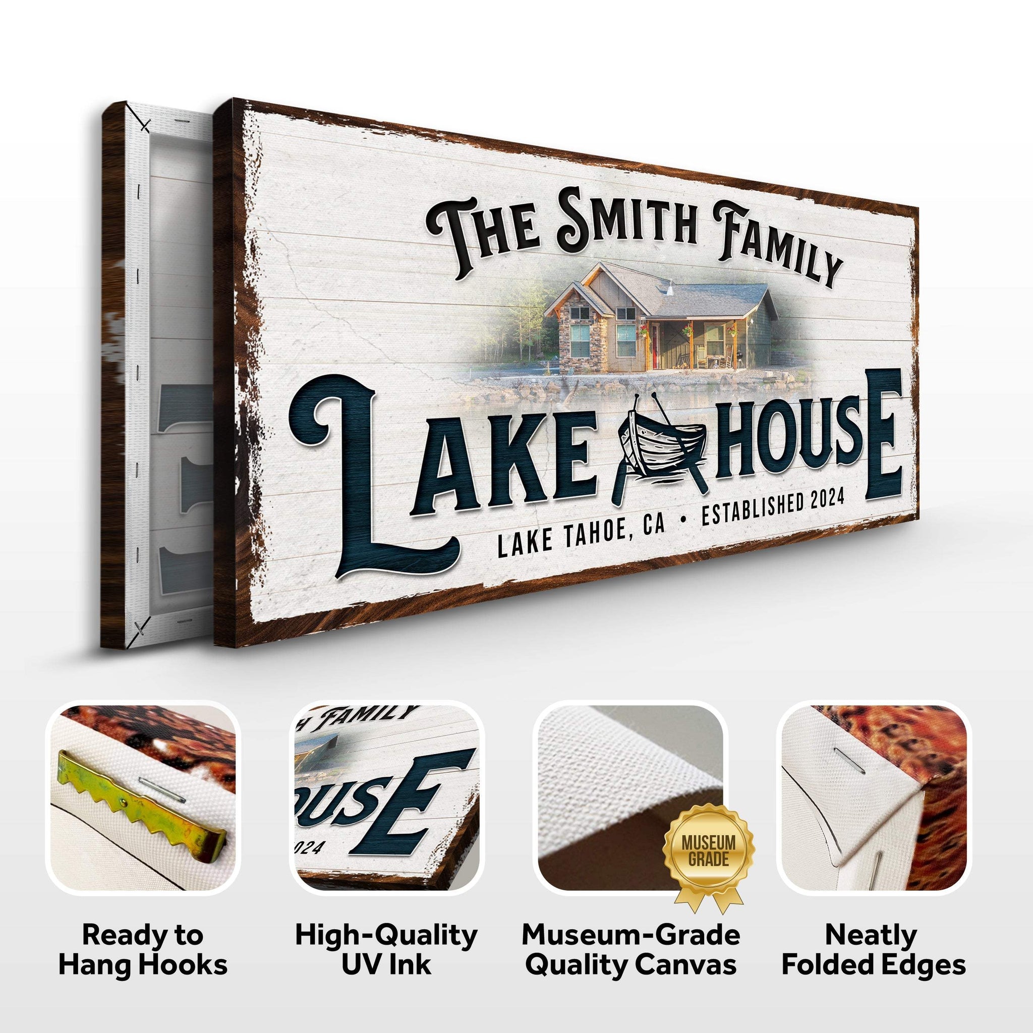 Personalized Lake House Sign - Tailored Canvases - Flyclothing LLC