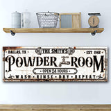 Personalized Powder Room Sign II - Tailored Canvases - Flyclothing LLC