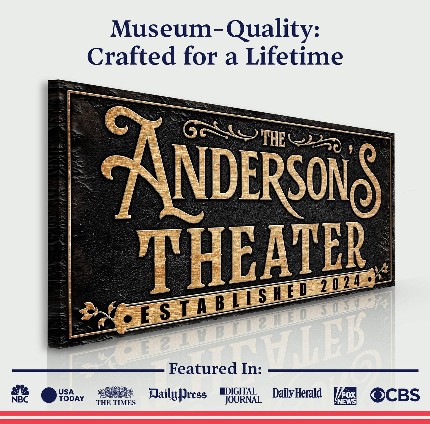 Personalized Theater Sign - Tailored Canvases - Flyclothing LLC