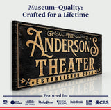 Personalized Theater Sign - Tailored Canvases - Flyclothing LLC