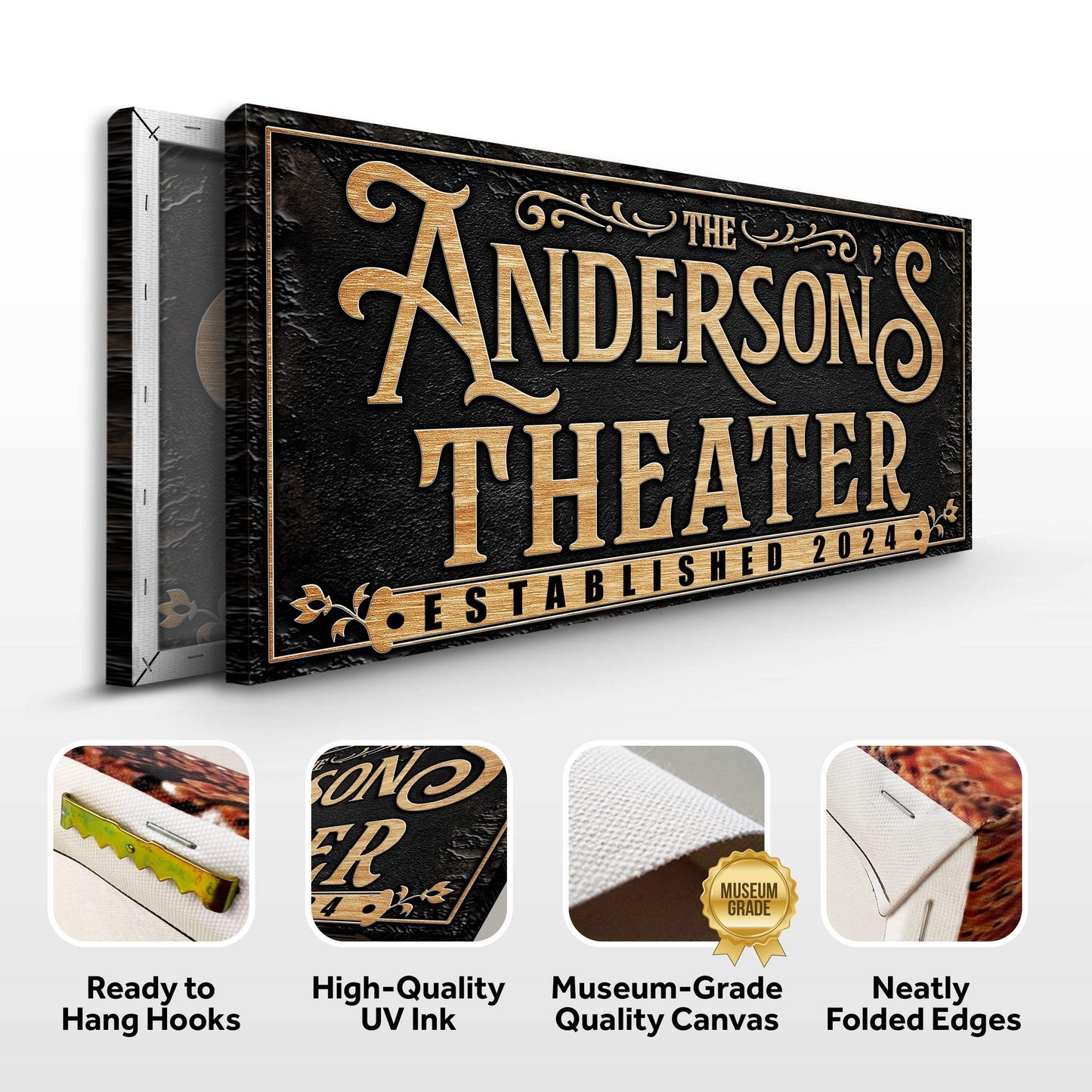 Personalized Theater Sign - Tailored Canvases - Flyclothing LLC