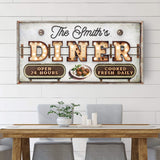 Personalized Vintage Diner Sign - Tailored Canvases - Flyclothing LLC