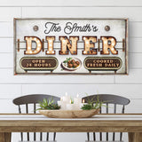 Personalized Vintage Diner Sign - Tailored Canvases - Flyclothing LLC