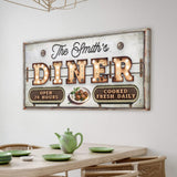 Personalized Vintage Diner Sign - Tailored Canvases - Flyclothing LLC