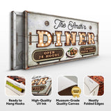 Personalized Vintage Diner Sign - Tailored Canvases - Flyclothing LLC