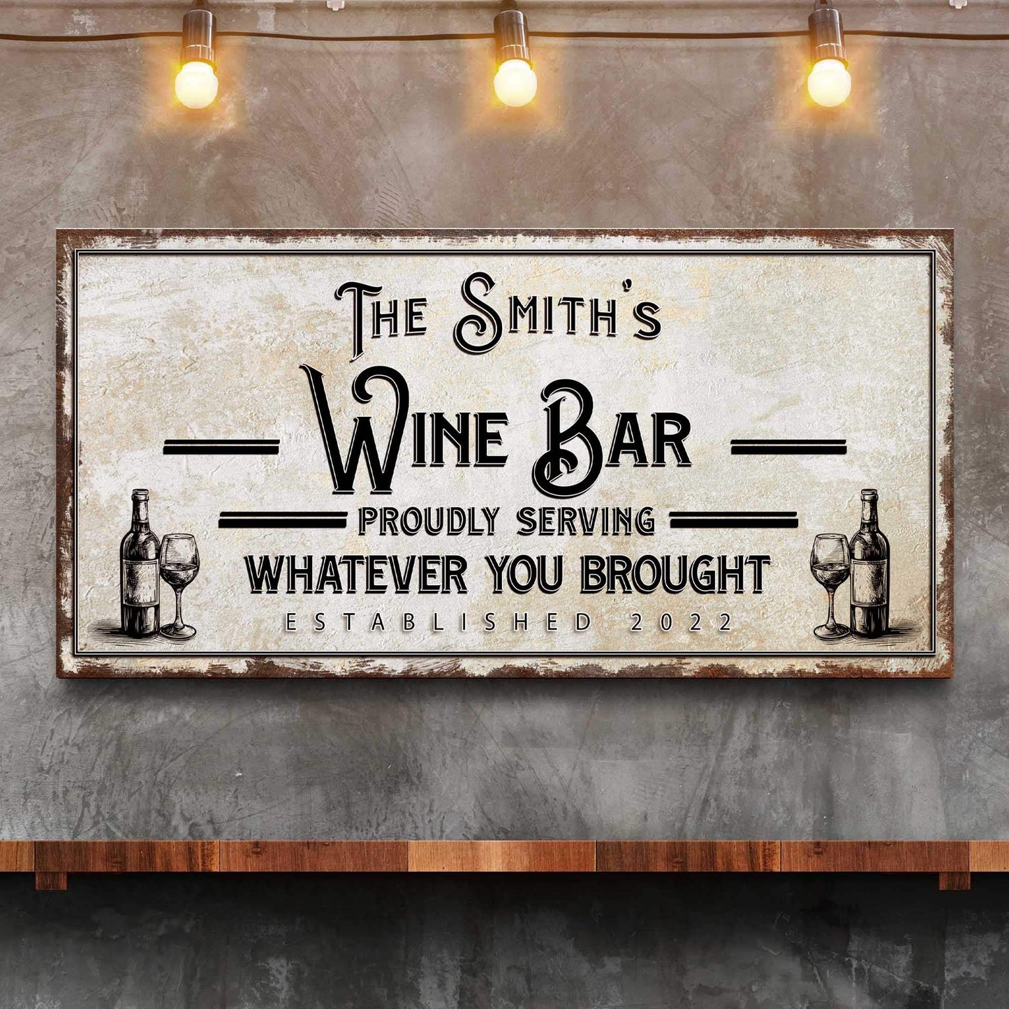 Personalized Wine Bar Sign II - Tailored Canvases - Flyclothing LLC