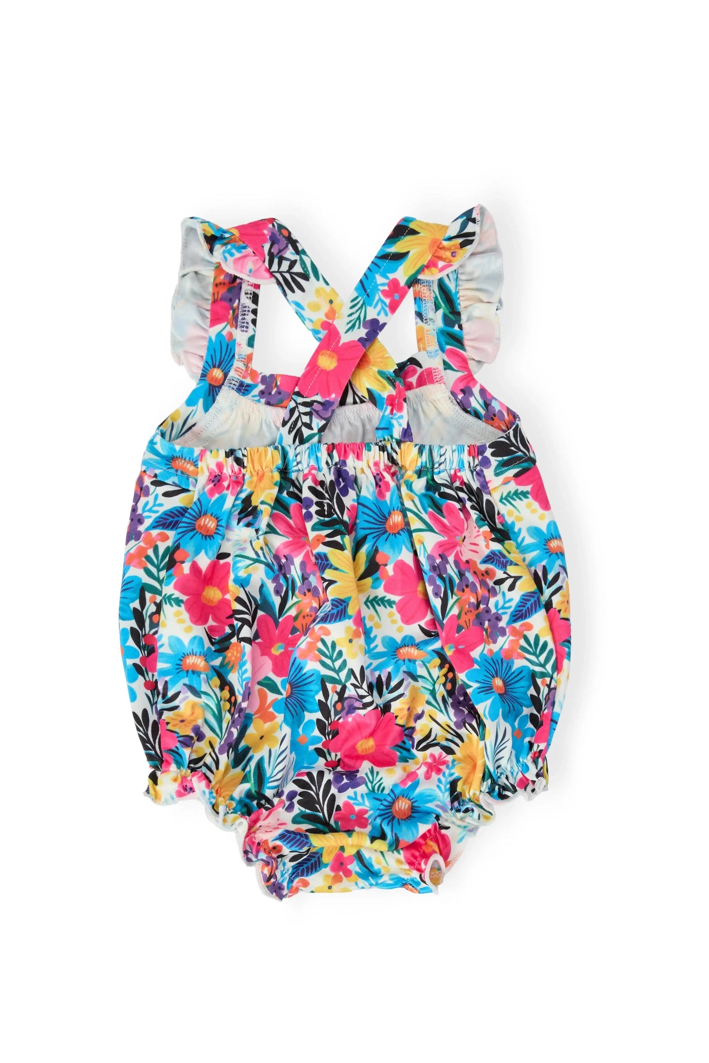 Petal Paradise Ruffle Cross Back Romper - Mila & Rose ® - Flyclothing LLC