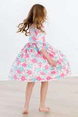 Petal Perfection 3/4 Sleeve Pocket Twirl Dress - Mila & Rose ® - Flyclothing LLC