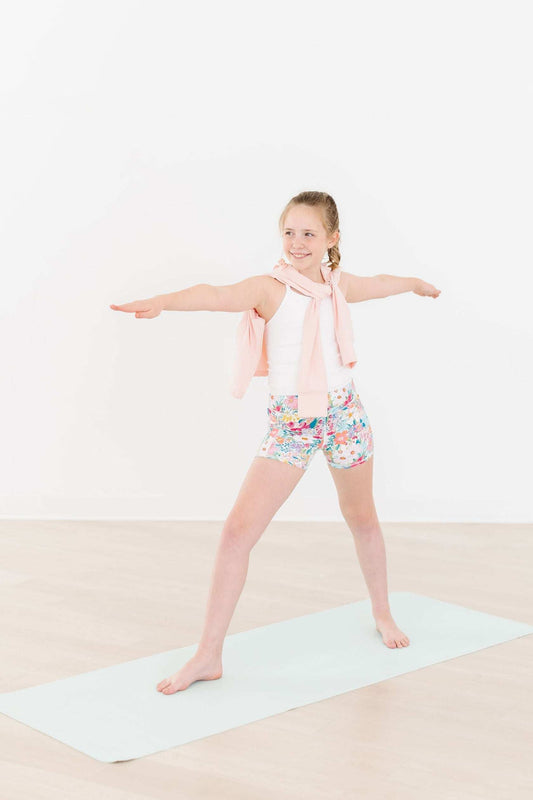 Petal Power Active Shorty Shorts - Mila & Rose ® - Flyclothing LLC