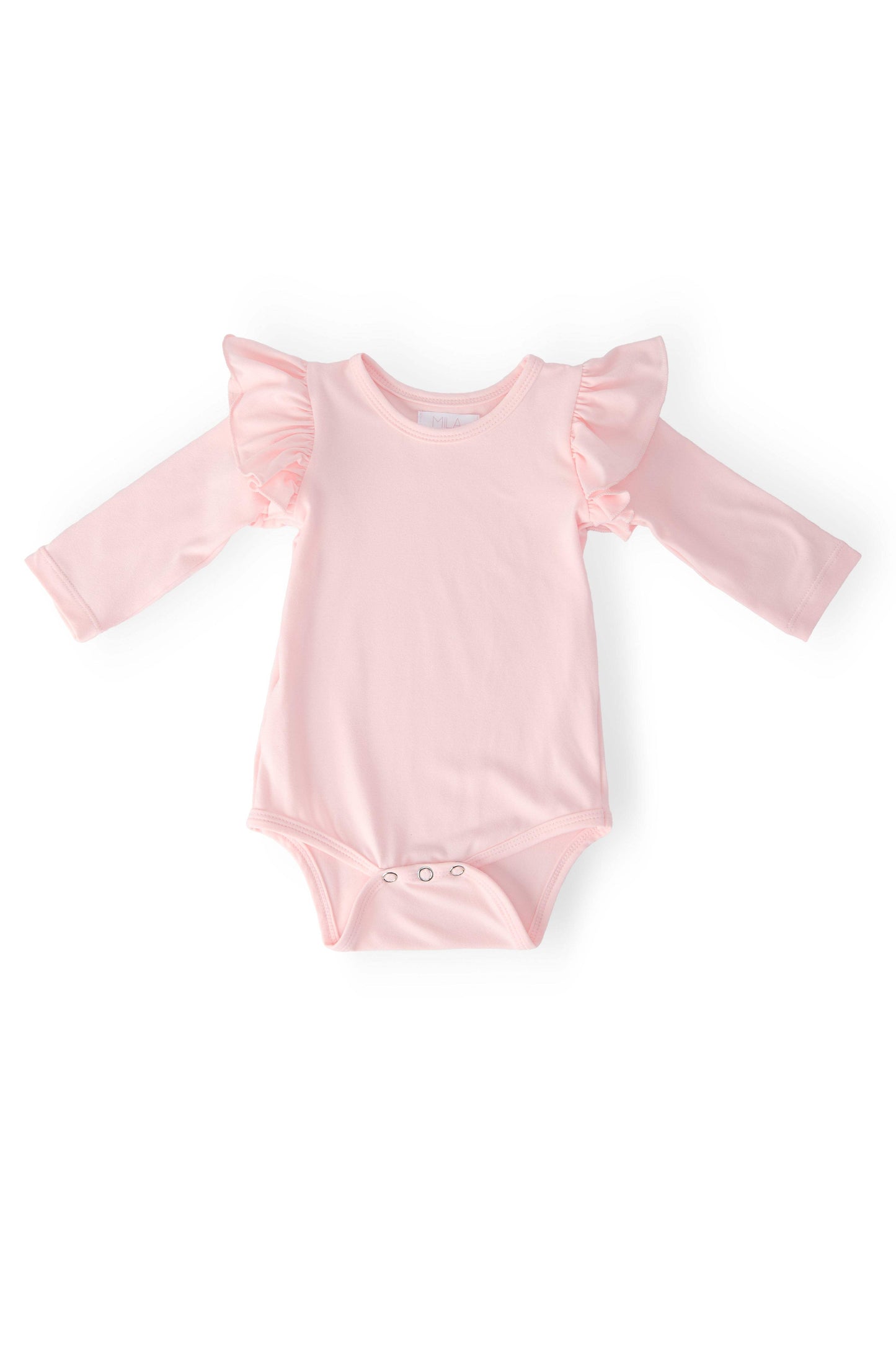 Petal Pink L/S Flutter Bodysuit - Mila & Rose ® - Flyclothing LLC