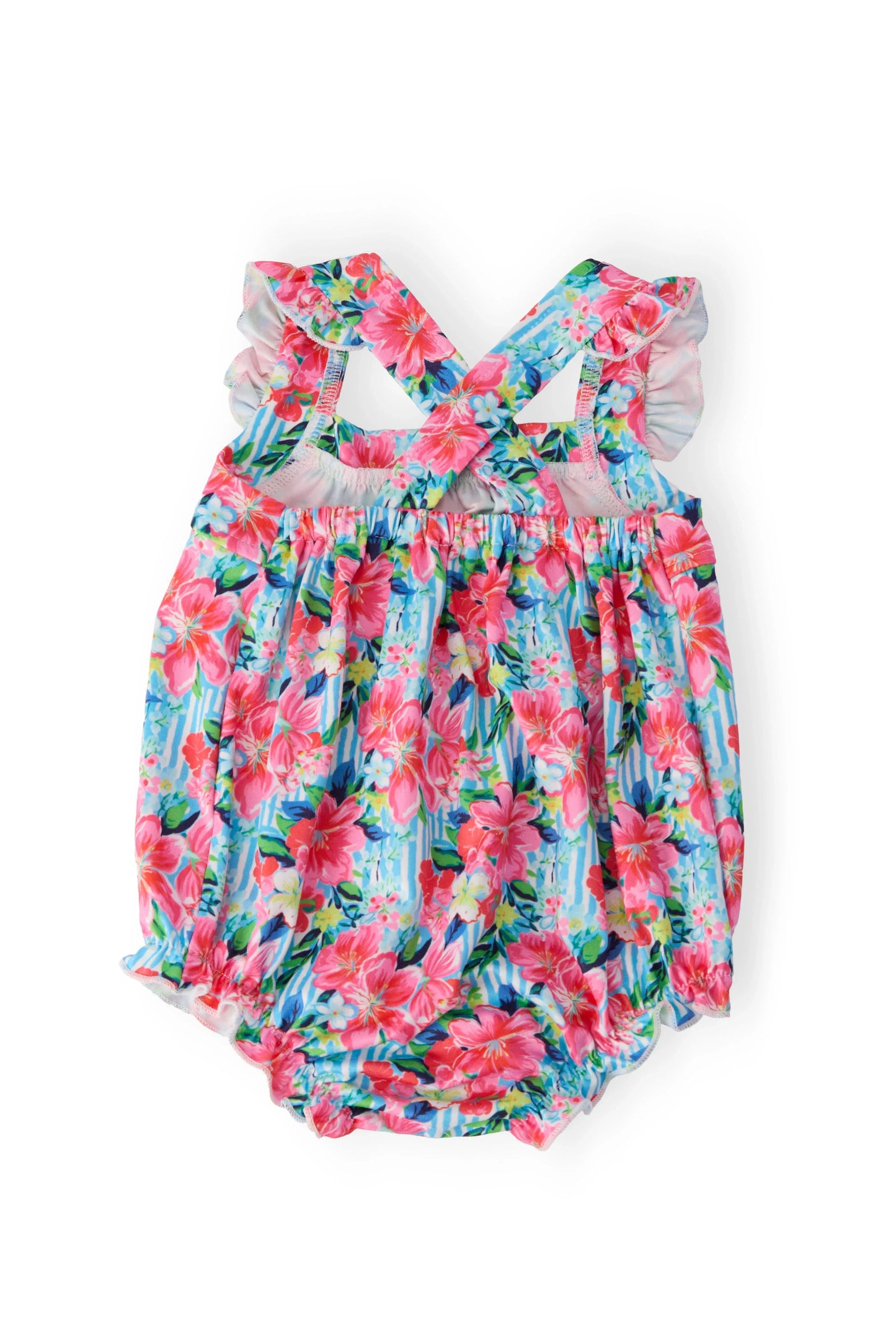 Petals in Paradise Ruffle Cross Back Romper - Mila & Rose ® - Flyclothing LLC