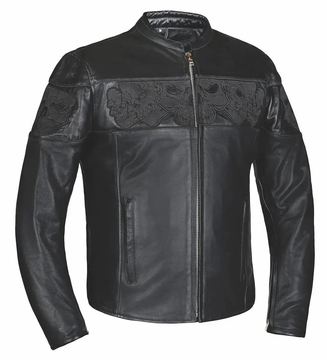 Phantom - Men's Premium Leather motorcycle Jacket - Unik Just for Bikers - Flyclothing LLC
