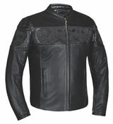 Phantom - Men's Premium Leather motorcycle Jacket - Unik Just for Bikers - Flyclothing LLC