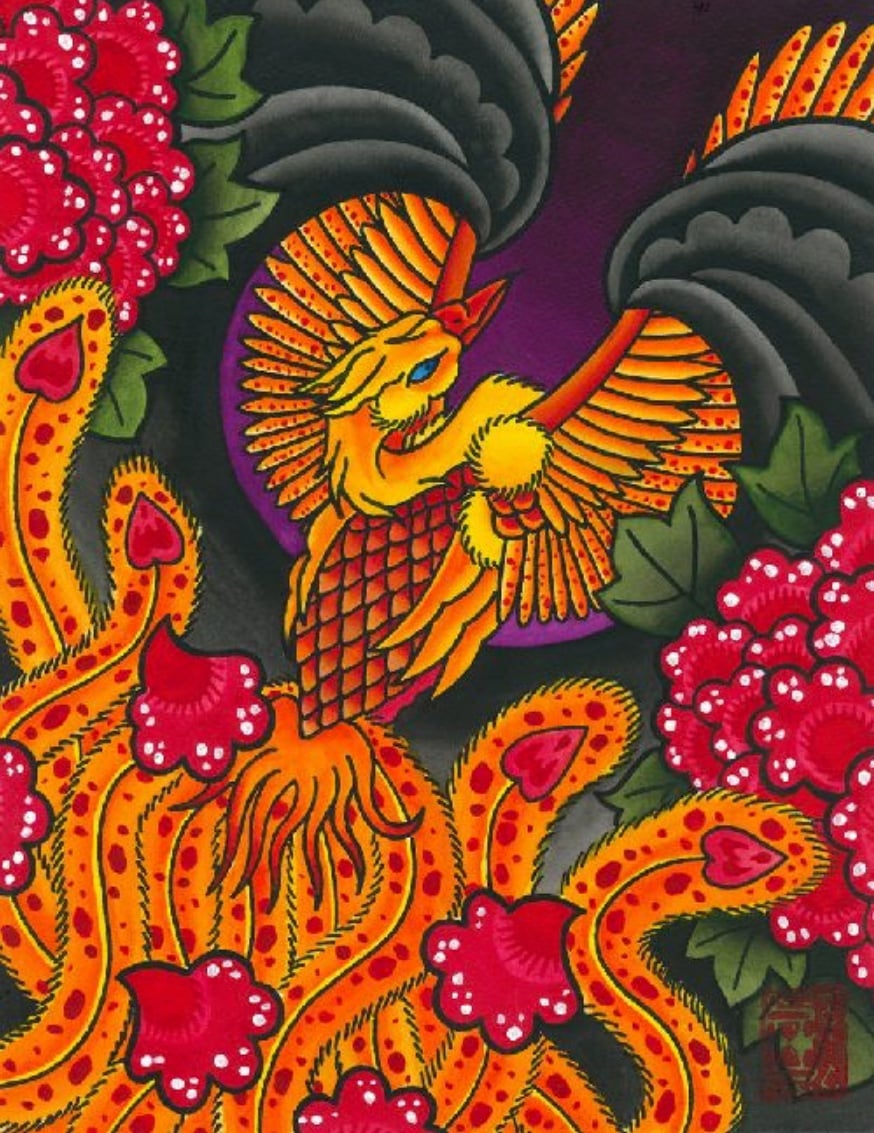 Black Market Art Company Phoenix Rising Print