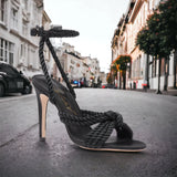 Michaela V Selene Satin heels • Black - Michaela V - Flyclothing LLC