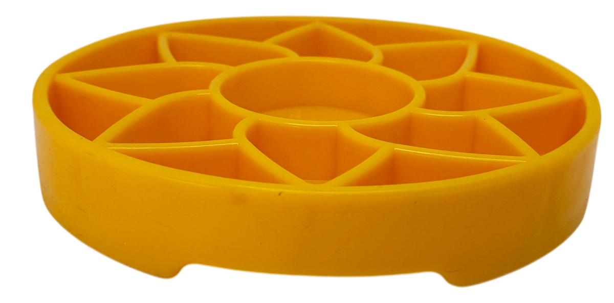 Sunflower Softie eTray Slow Feeder Dog Bowl | Soft Shallow Lick Mat | Yellow & Purple | USA Made - SodaPup/True Dogs, LLC - Flyclothing LLC