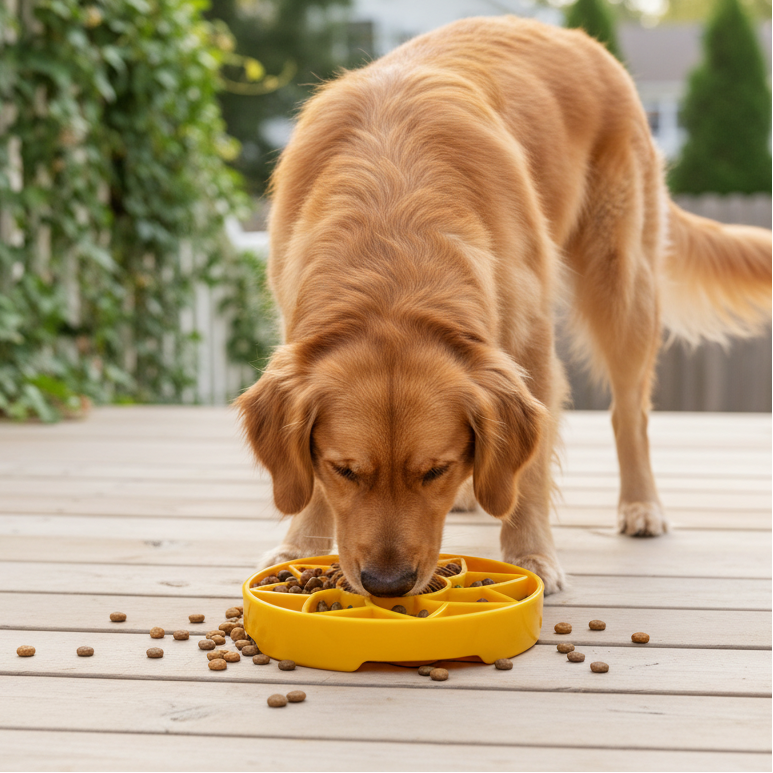 Sunflower Softie eTray Slow Feeder Dog Bowl | Soft Shallow Lick Mat | Yellow & Purple | USA Made - SodaPup/True Dogs, LLC - Flyclothing LLC
