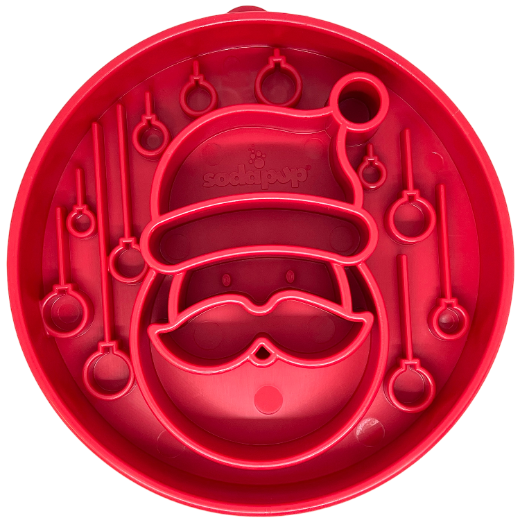 Santa Christmas eBowl Deep Slow Feeder Dog Bowl for Enrichment | USA Made - SodaPup/True Dogs, LLC - Flyclothing LLC