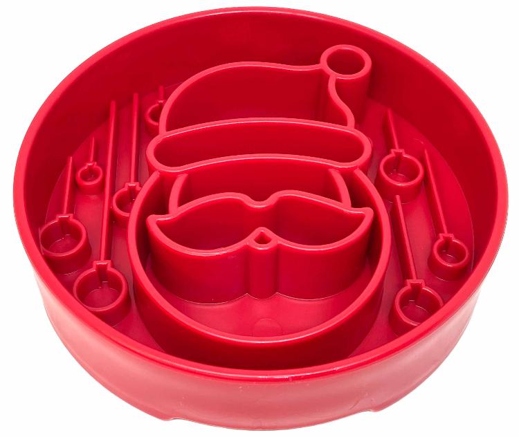 Santa Christmas eBowl Deep Slow Feeder Dog Bowl for Enrichment | USA Made - SodaPup/True Dogs, LLC - Flyclothing LLC