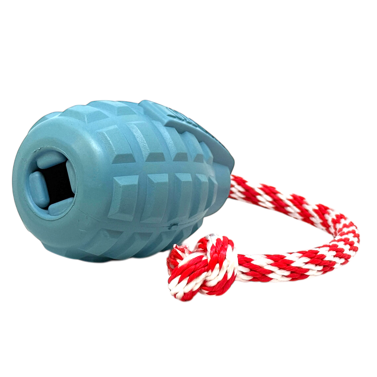 USA-K9 Grenade Shaped Rubber Dog Toy - Chew, Treat Dispenser & Tug Toy | USA - SodaPup/True Dogs, LLC - Flyclothing LLC