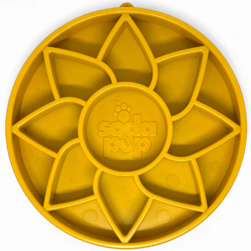 Sunflower eTray Shallow Slow Feeder Dog Bowl for Enrichment | USA Made - SodaPup/True Dogs, LLC - Flyclothing LLC