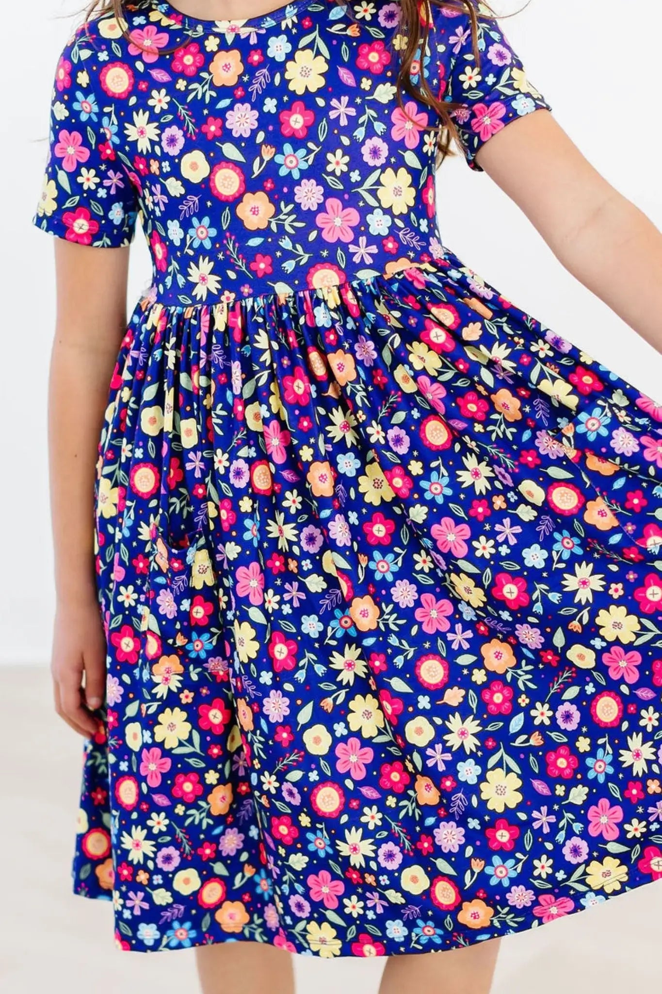Pick a Posy S/S Pocket Twirl Dress - Mila & Rose ® - Flyclothing LLC