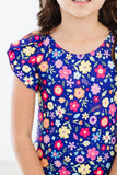 Pick a Posy S/S Flutter Sleeve Leotard