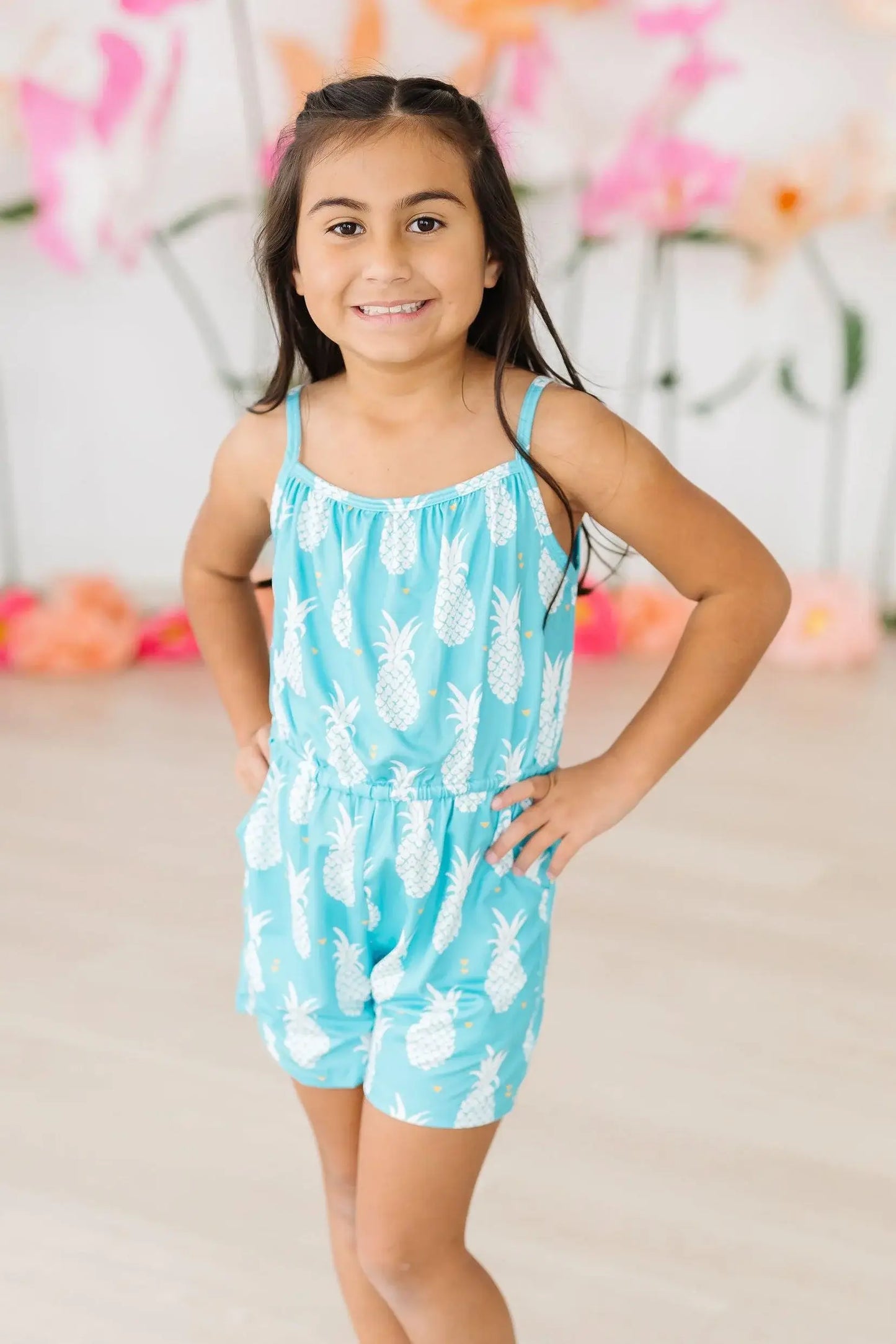 Pineapple Party Strappy Play Romper - Mila & Rose ® - Flyclothing LLC