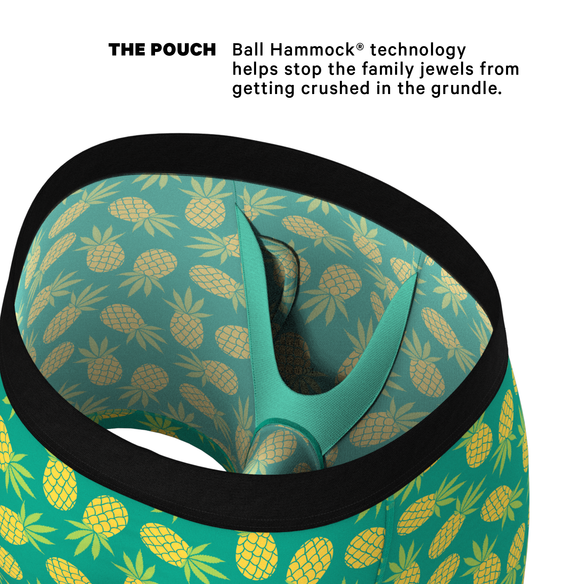 The Pineapple Express | Pineapple Ball Hammock® Pouch Underwear With Fly