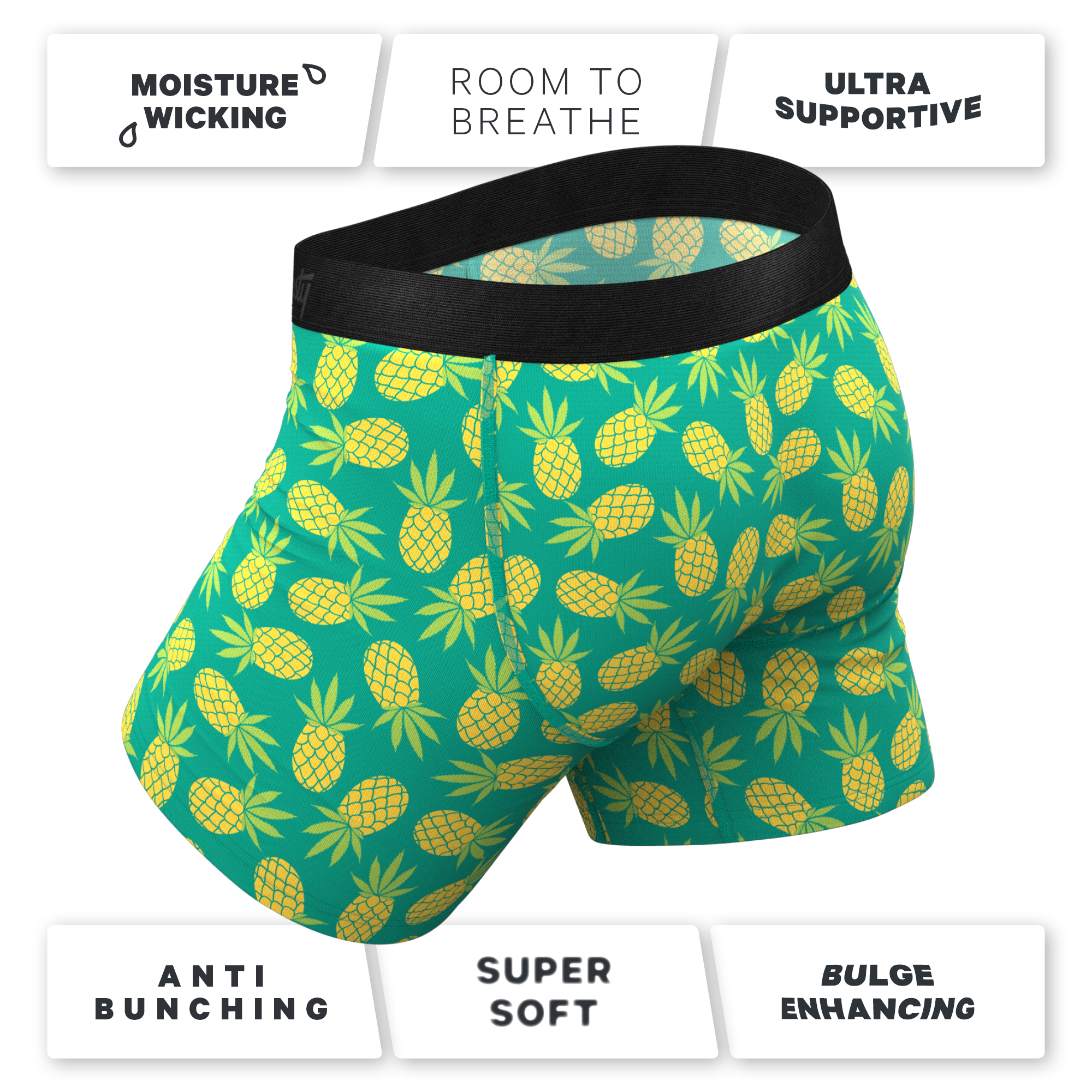 The Pineapple Express | Pineapple Ball Hammock® Pouch Underwear With Fly