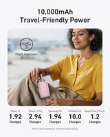 Anker Zolo Power Bank (10K, 30W) with a 5.4-inch (13.7 cm) built-in USB-C cable. - Anker - Flyclothing LLC