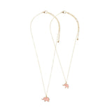 2PCS Enamel Elephant Pendant Moms and Kids Set Necklaces - Madeline Love - Flyclothing LLC