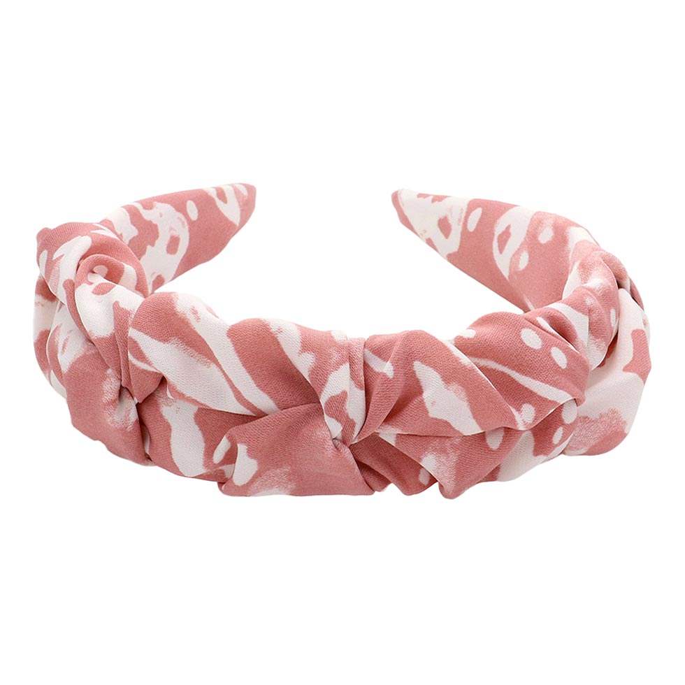 Abstract Patterned Pleated Headband - Madeline Love - Flyclothing LLC