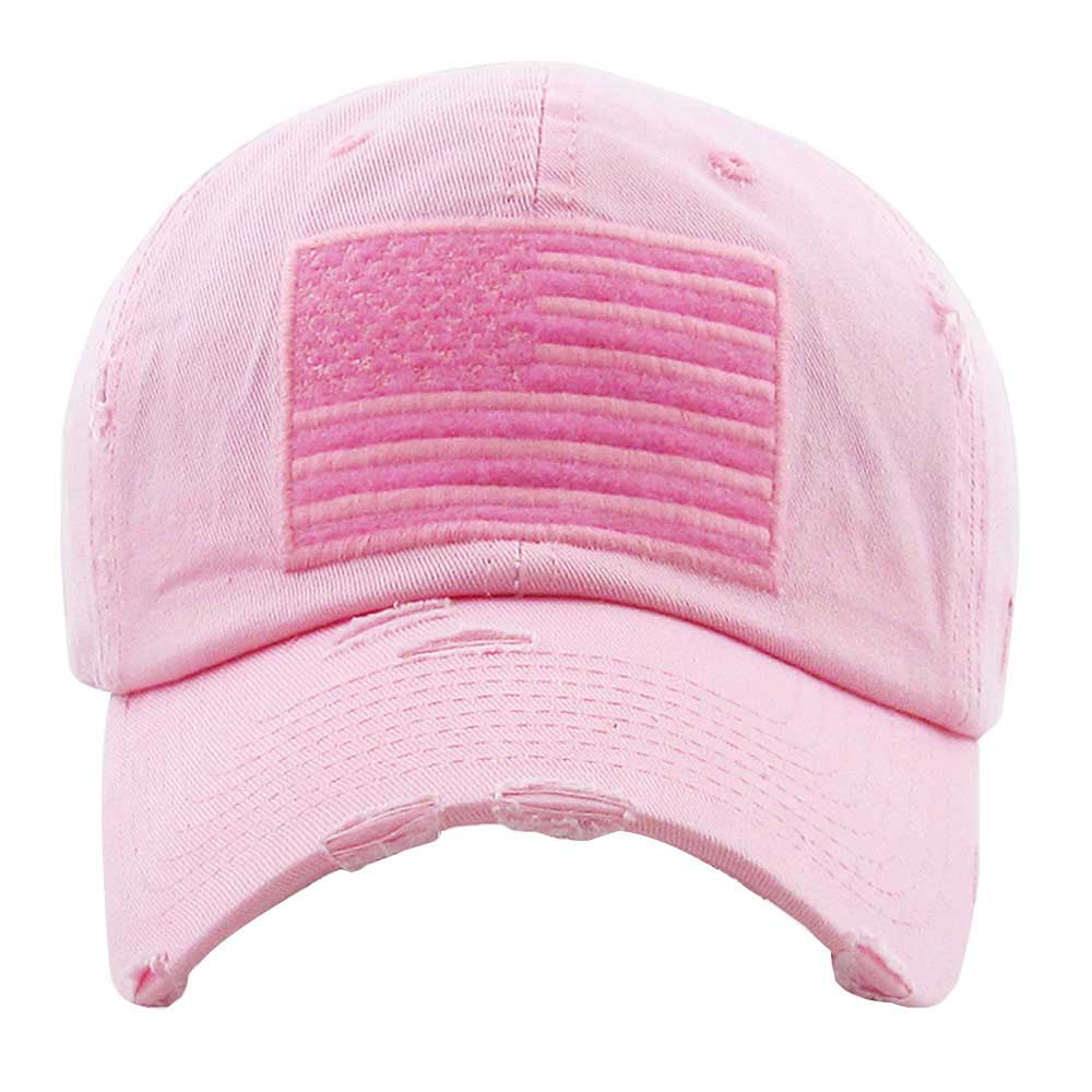 American USA Flag Vintage Baseball Cap - Madeline Love - Flyclothing LLC