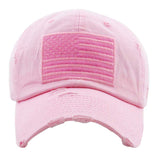 American USA Flag Vintage Baseball Cap - Madeline Love - Flyclothing LLC