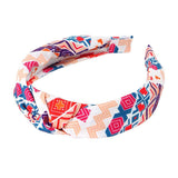 Aztec Patterned Burnout Knot Headband - Madeline Love - Flyclothing LLC