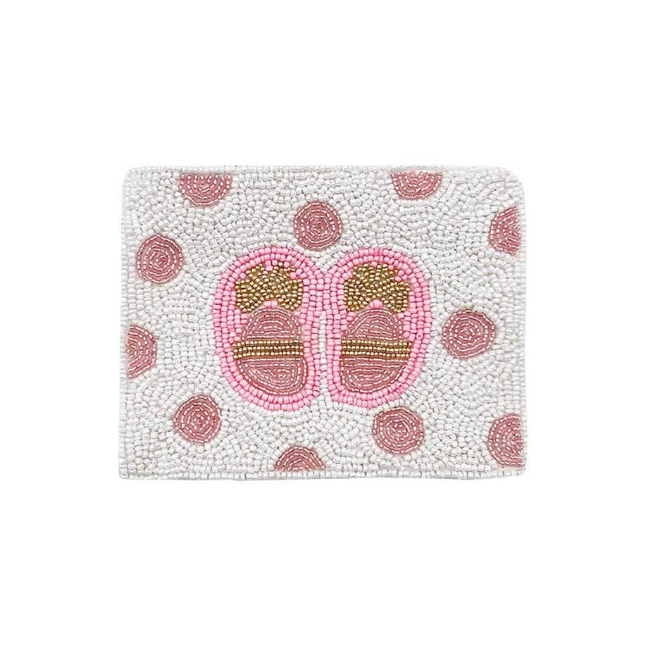 Baby Shoes Seed Beaded Mini Pouch Bag - Madeline Love - Flyclothing LLC
