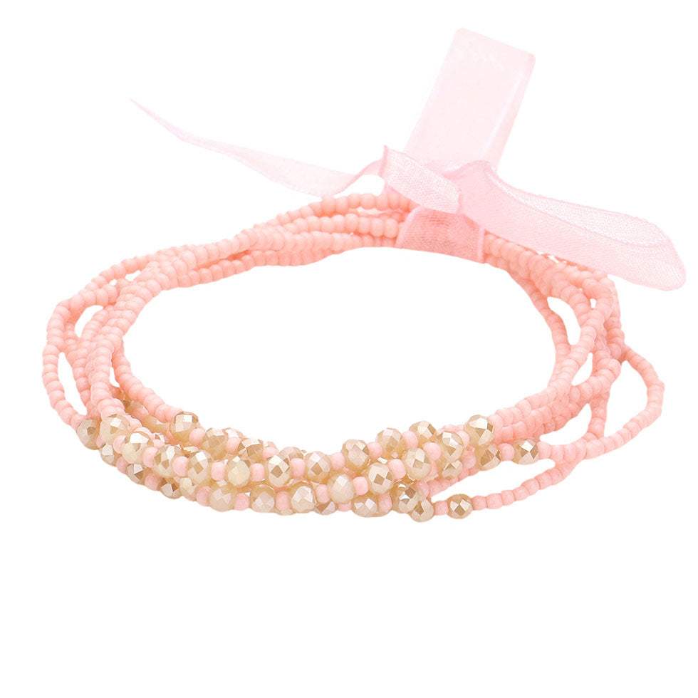 Beaded Stretch Wrap Bracelet - Madeline Love - Flyclothing LLC