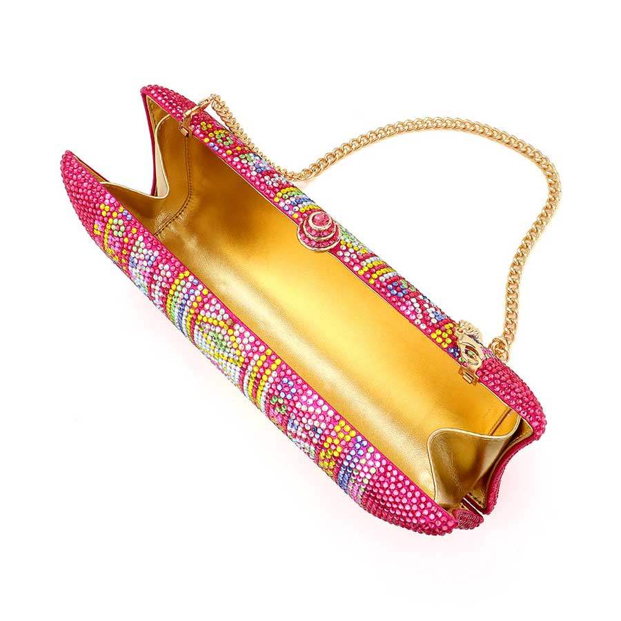 Bling Aztec Print Evening Clutch Bag - Madeline Love - Flyclothing LLC