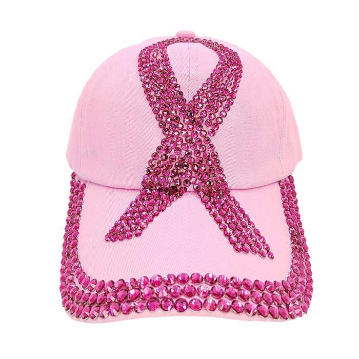 Bling Pink Ribbon Baseball Cap - Madeline Love - Flyclothing LLC