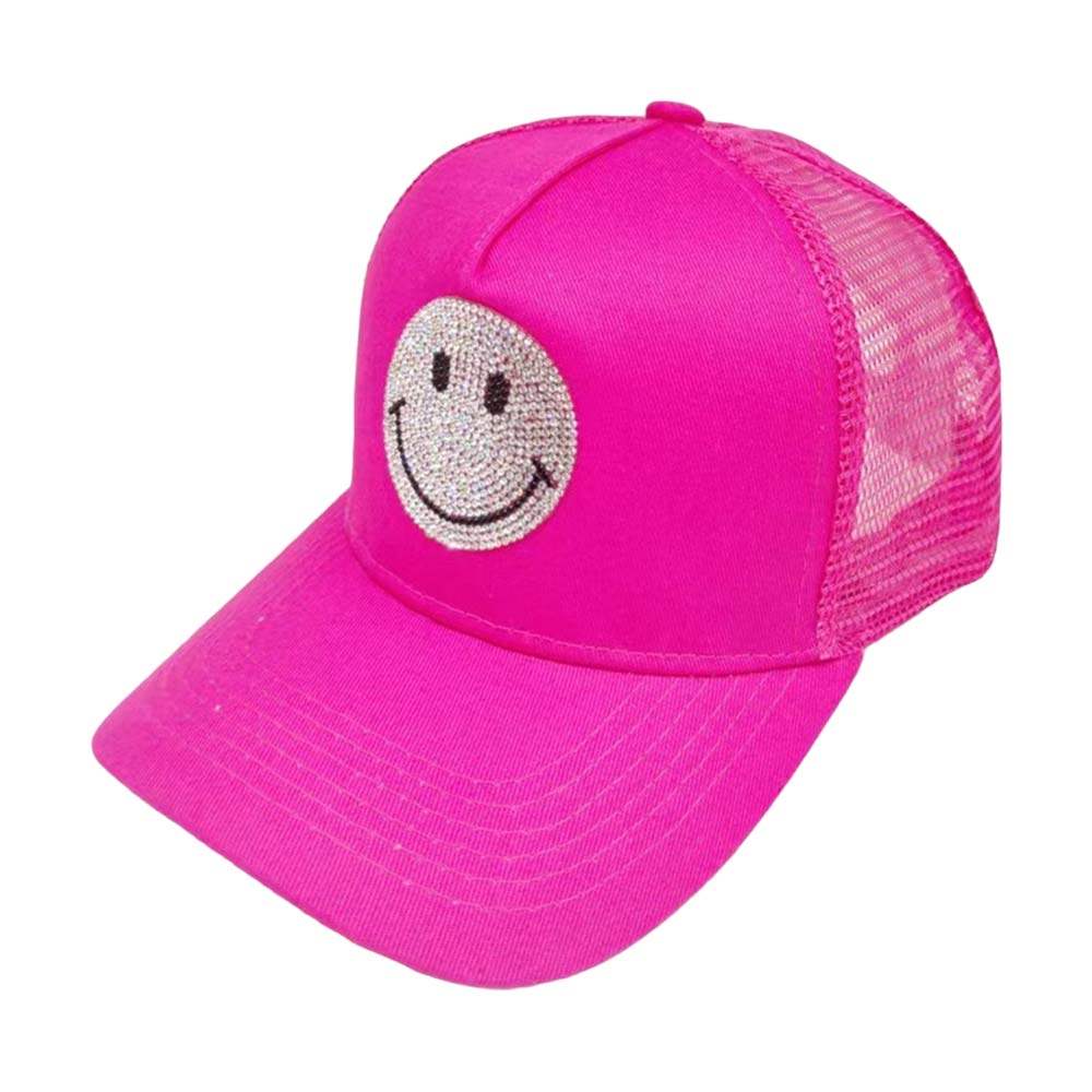 Bling Smile Accented Mesh Back Baseball Cap - Madeline Love - Flyclothing LLC